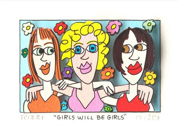 

james rizzi - girls will be girls home decor handpainted oil painting on canvas wall art canvas pictures 191221