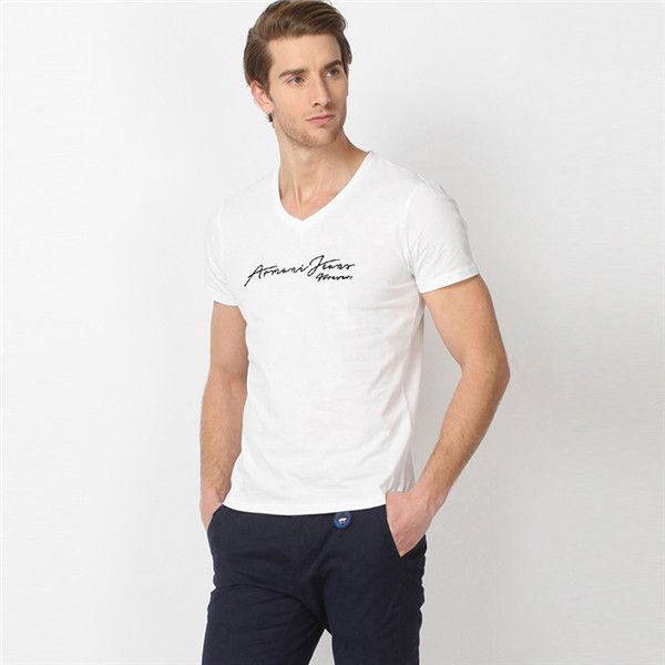 

мужская с коротким рукавом футболка рубашка хлопок печати круглый воротник мужская мода s sumhirtmer свободные clothing мужская топ 175235, White