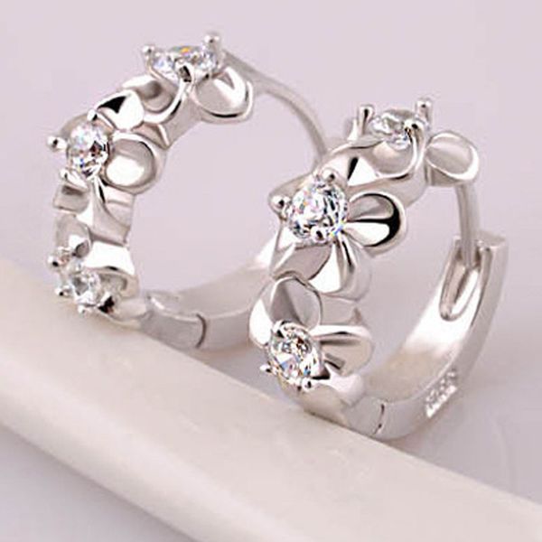 

1pair women's camellia of design of earrings hanging earrings for women 2019 selling travel wedding jewellery f3, Silver