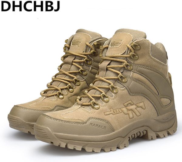 

2018 men desert army outdoor hiking boot fashion casual shoes waterproof work combat boots, Black
