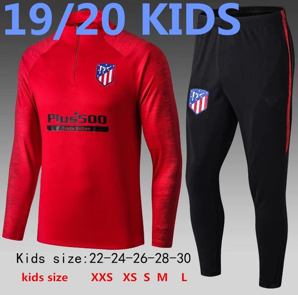 

2019/20 Atletico tracksuit kids training suit Atletico boys soccer tracksuit 19 20 GRIEZMANN FTORRES KOKE 2019 2020 Atletico football jacket