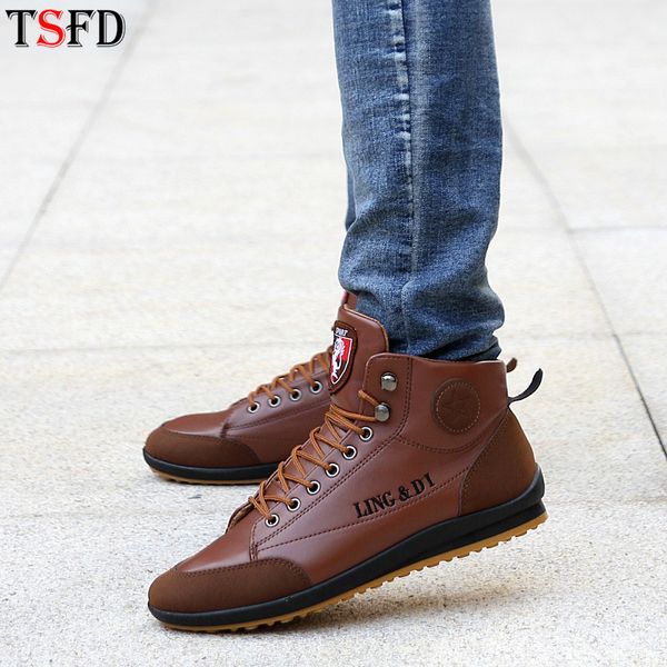 

summer men's shoes comfortable men's leather sneakers lightweight men shoes leather lace up plus size 46 high y6, Black