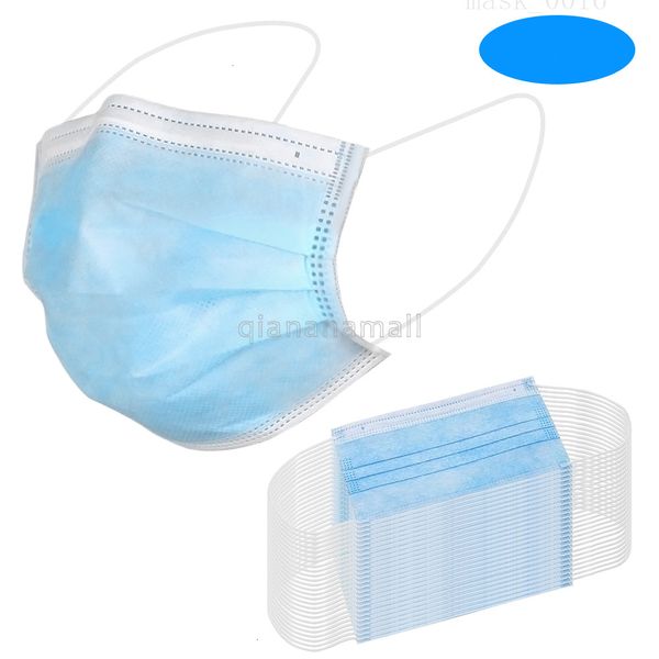 

fast dhl shipping wholesale manufacturer custom 50pcs earloop disposable non woven 3 ply face mask in stock