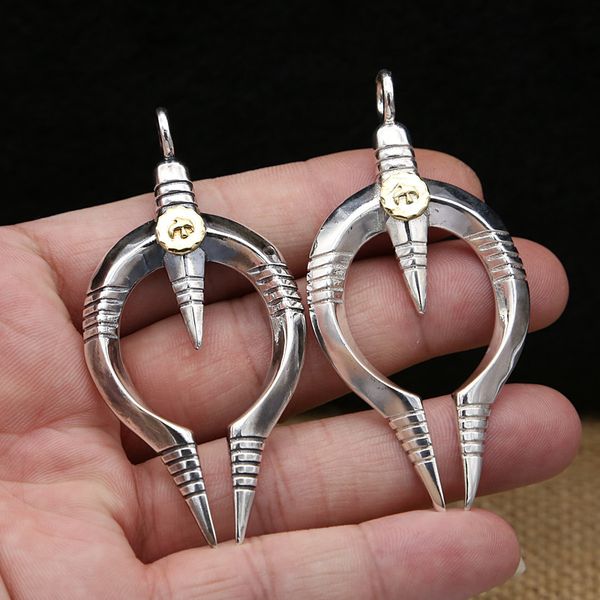 

s925 sterling silver jewelry vintage thai silver takahashi goro feather creative crosses pendants male and female pendants