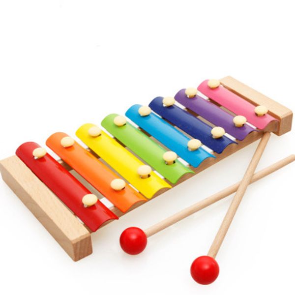 

wooden meatballs children's wooden hand knocking octave piano infant early childhood education music puzzle enlightenment toys wholesal