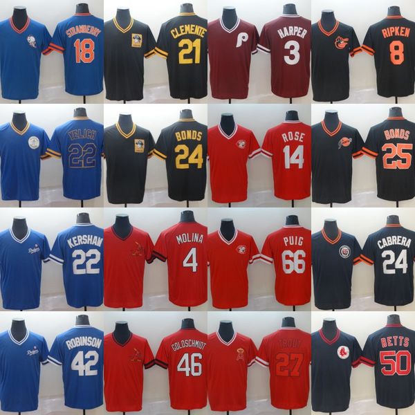 

Mens Jersey Cheap Barry Bonds Roberto Clemente Darryl Strawberry Bryce Harper Mookie Betts Yadier Molina Paul Goldschmidt Christian Yelich