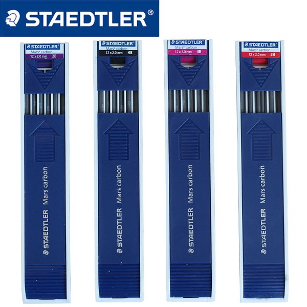 

staedtler 2.0mm mechanical pencil leads red blue black (hb 2b 4b) office&school stationery supplies, Blue;orange
