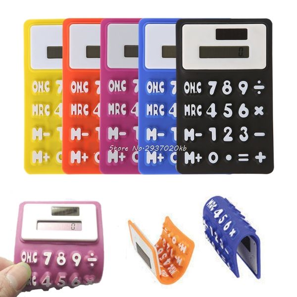 

foldable soft silicone handheld scientific solar calculator for school office hull4