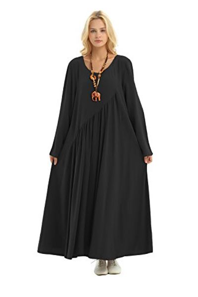 

anysize sides seam pockets linen&cotton 4-season plus size clothing y66, Black;gray