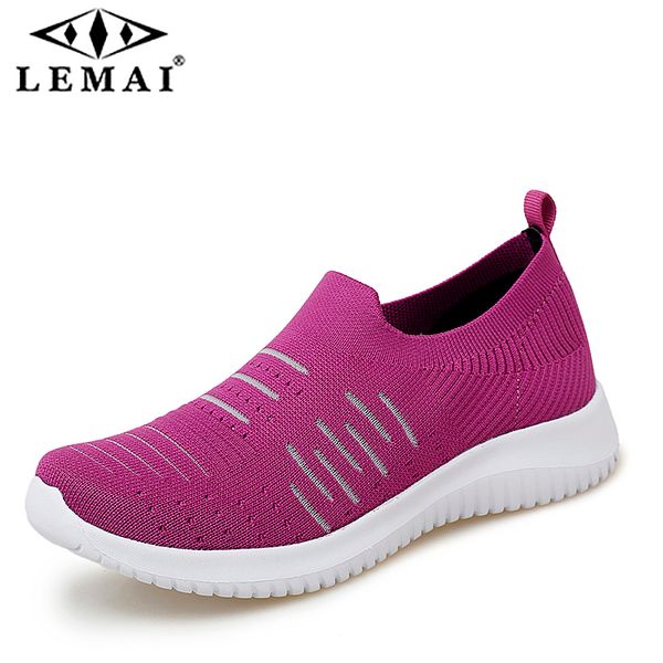 

lemai casual wild women's canvas shoes socks upper shoes knitted fashion, Black