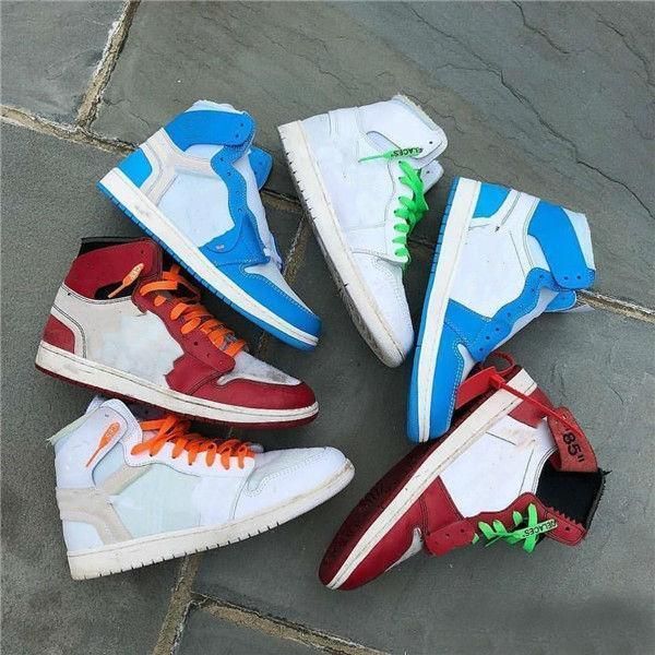 

2020 with box 1s powder blue unc white blue men women basketball shoes 1 white grey chicago red black sneakersge00