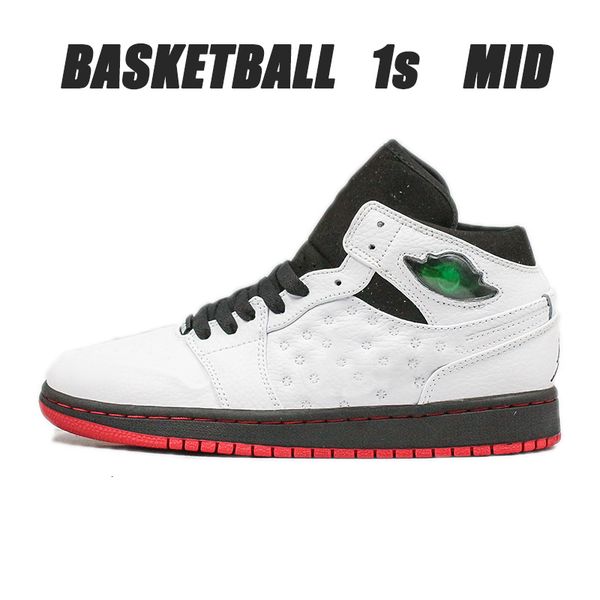 

new 1s basketball shoes mid white for mens leather surface sports sneakers athletic designer trainers trendind shoes