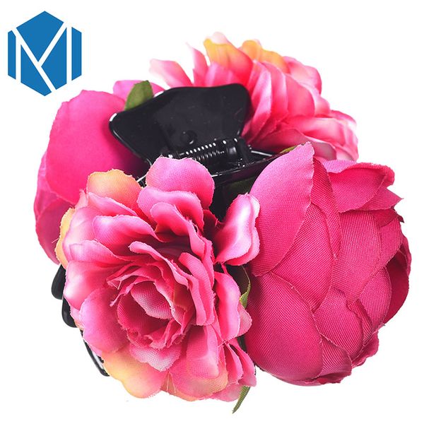 

m mism girls colorful flowers hairpins barrette hair headwear hair clips accessories for womens bride wedding party