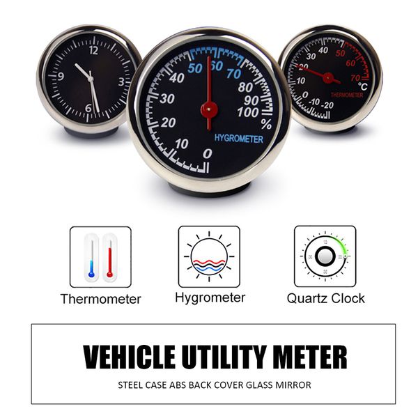 

mini car automobile digital clock auto watch automotive thermometer hygrometer decoration ornament clock in car accessories