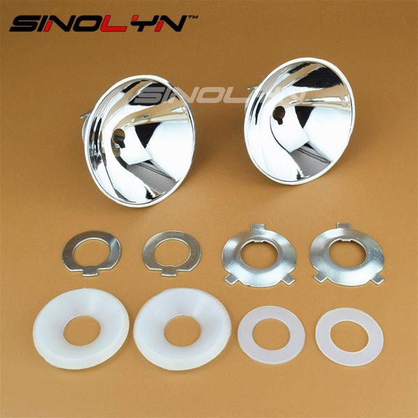 

sinolyn heat resisting a8 high beam reflector for h1 socket 35w hid xenon lamp easy install fits to h4 h7 car headlight retrofit