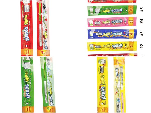 

retail rope 2020 6 bag foil food styles medicated empty package sealing edge plastic gummy three edibles bag candy packaging nerds xjmbw