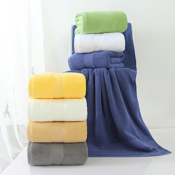 

70x140cm water absorbent thick soft bathing shower cotton beach towel washcloth