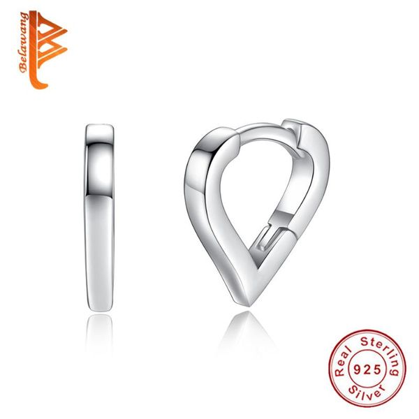 

authentic 925 sterling silver small hollow heart hoop earrings for children kids 2020 fashion jewelry simple earring pendientes, Golden