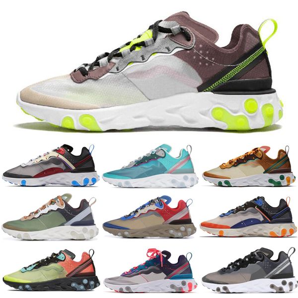 

red orbit react element 87 running shoes for women men total orange blue chill light beige walking jogging mens trainers sports sneakers
