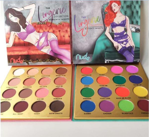 

2019 makeup palette the lingerie collection 16 color eye hadow naughty night romantic night matte nude eye hadow palette