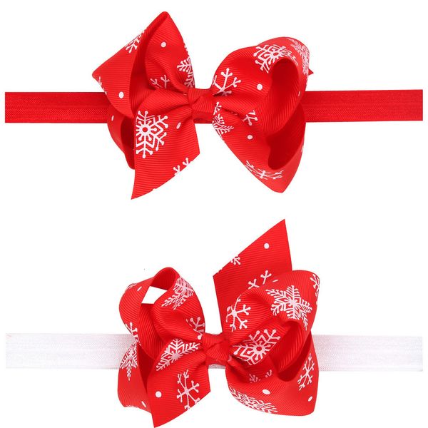 

new year bow snow hair band baby head bring hair ornaments decorate happy birthday christmas easter