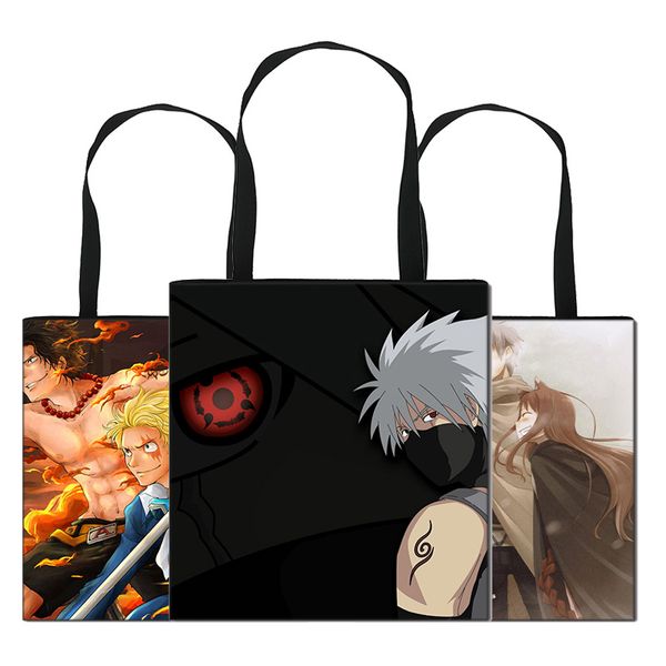 

anime character women's tote bag large beach handbags reusable shopping bags eco foldable ladies shopper bag printed z1