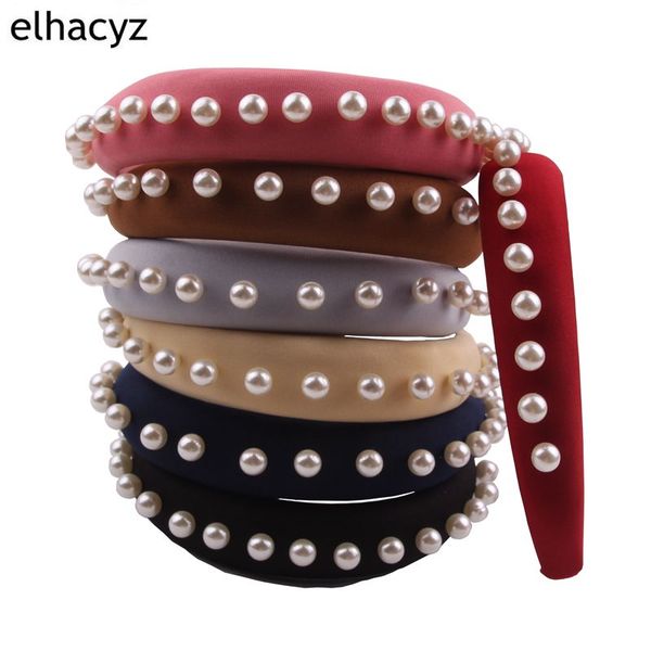 

7 шт. / лот 3 см широкий 1.5 см толстые головные уборы подарок горячие diy аксессуары для волос мода жемчужная повязка на голову для женщин, Slivery;white