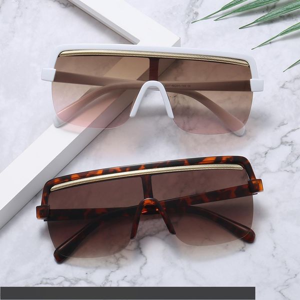 

негабаритные солнцезащитные очки женщины 2020 люксовый бренд мода черный щит очки one piece мужская тень маска солнцезащитные очки zonnebril, White;black