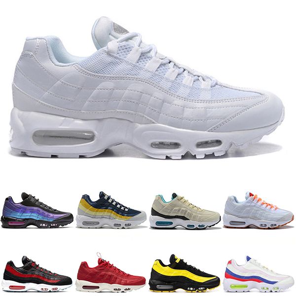 

wholesale running shoes men cushion 95 og sneakers boots authentic 95s new walking discount sports shoes sneaker size 36-46, White;red