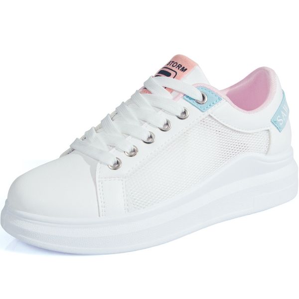 

womens flat casual shoes fashion mesh round cross straps flat sneakers running shoes casual scarpe ginnastica donna, Black