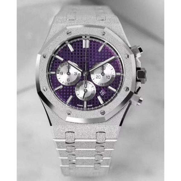 

42mm luxury watch chronograph automatic mechanical watch men designer watches wristwatches stainless steel orologio di lusso, Slivery;brown