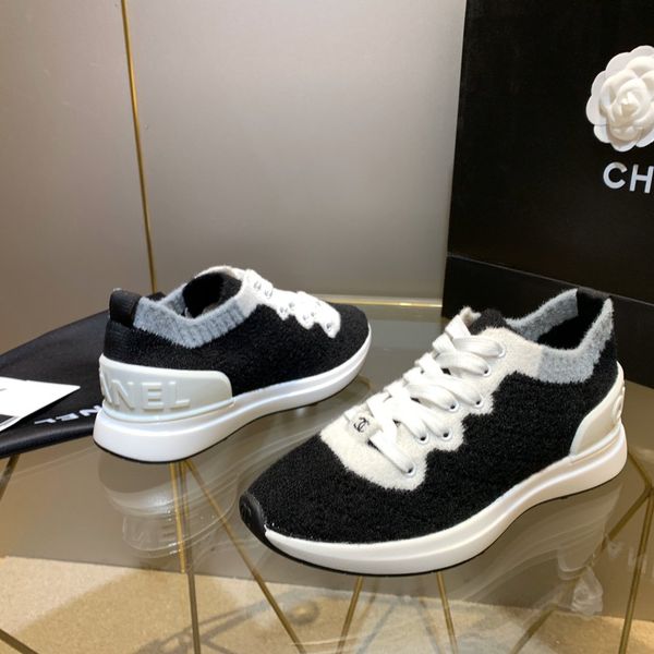 

new luxury ladies casual shoes fashion design brand winter women's shoes platform woolen material non-slip sole kdte, Black