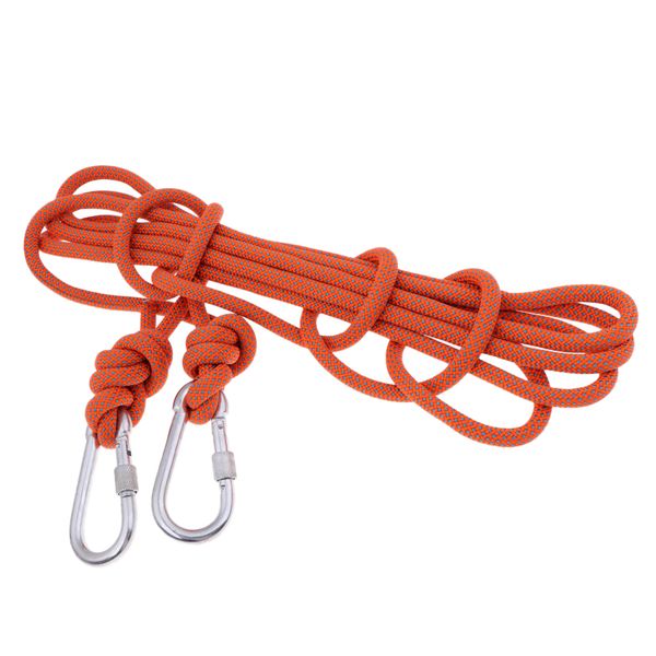 

6mmx10m climbing auxiliary rope static sling fall protection safety gear descending backpacking roofing