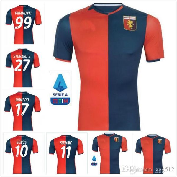 

2019 2020 genoa cricket soccer jersey 2019/20 pinamonti kouame soccer uniform pandev schone radovanovic football shirt boys jerseys, Black;yellow