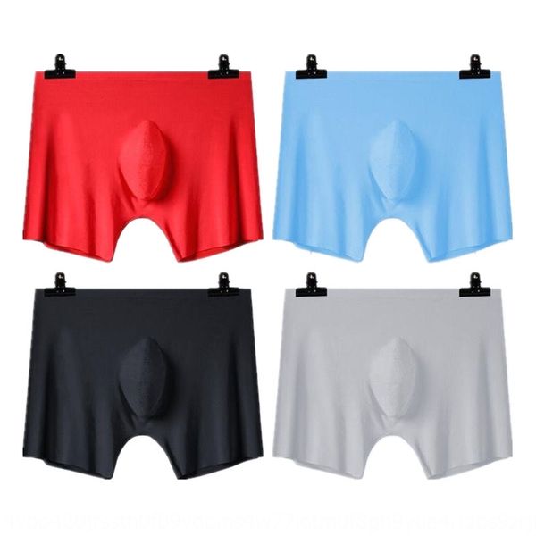 

summer 3d die one-piece ice silk traceless quick drying comfortable ultra thin ultra transparent men's underwear boxer underwear, Black;white