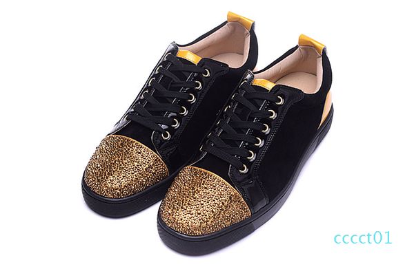 

2019 new arrival brand designer luxury leather low men red bottoms shoe sport outdoor sneakers running shoes for flats womens casual ct1, Black