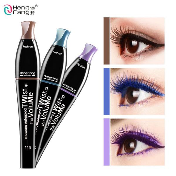 

mascara, silicone brush, elongated, enchanting, curly black, brown, purple, blue, curly, natural, long and smooth, and color mas