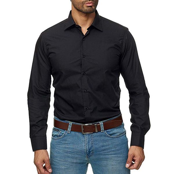 

autumn winter men's shirt camisa fashion men shirt long sleeve pure color pocket male blouse streetwear camisa masculina, White;black