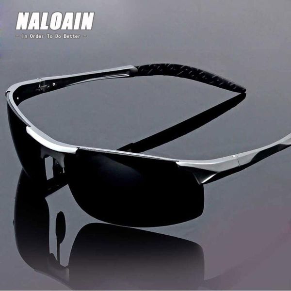 

naloain polarized sunglasses hd lens metal frame sport sun glasses brand driving goggles for men women fishing outdoor, White;black