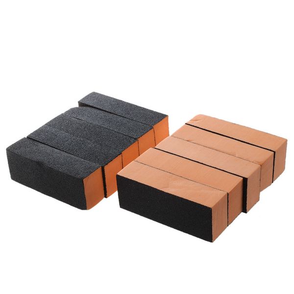

10 x black orange nail polisher 4 way buffer buffing block manicure file
