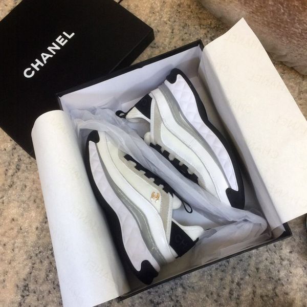 

new style high-end luxury ladies casual sports jogging shoes fashion design brand platform air cushion sole women's shoes size: 35-40 n, Black