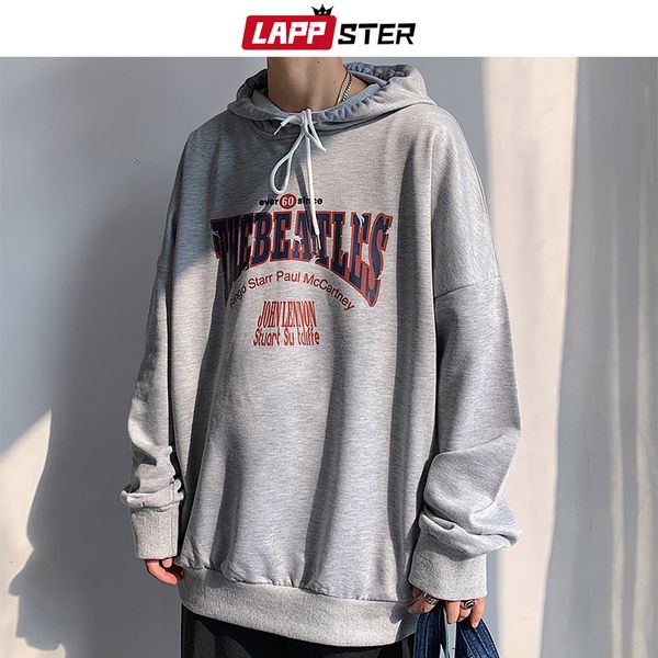 

lappster мужчины harajuku streetwear толстовка с капюшоном толстовка 2020 мужских корейской крупногабаритными hip hop толстовка vintage повс, Black