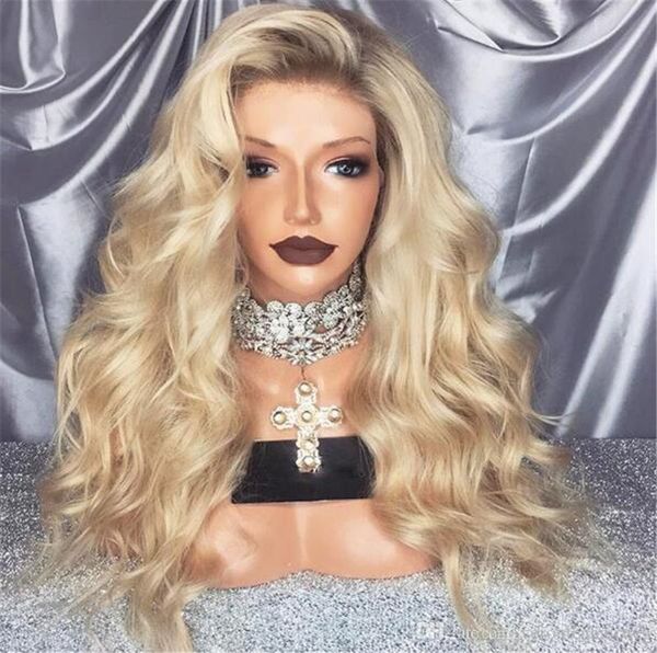 4t 613 Glue Full Lace Wig With Baby Hair Pre Plucked Remy Ombre