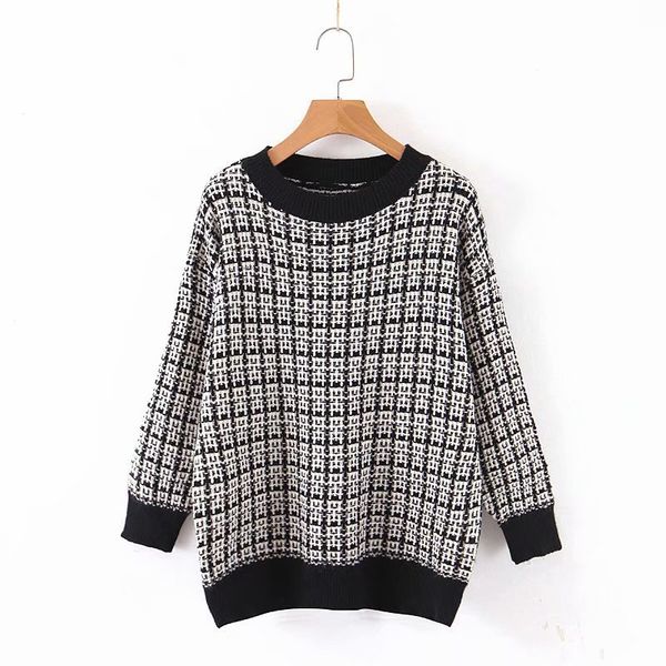 

popular new the european and american fashion style lines sweater xl44-2055, White;black