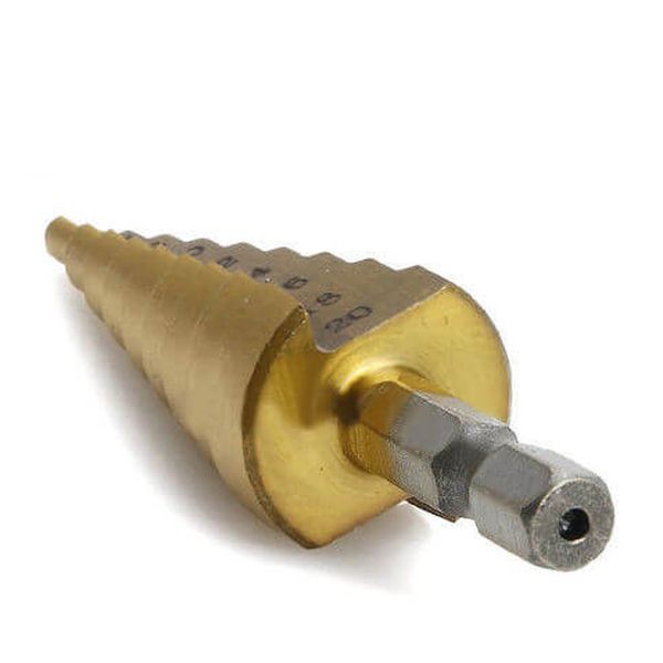 

3 sizes hss step cone drill titanium bit set hole cutter 4-32mm with hex shank