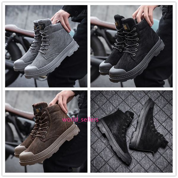 

designer luxury mens boots winter boots 2019 fashion black grey military triple martin boots size 38-44 4302