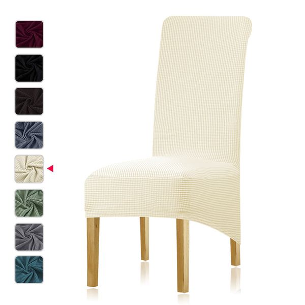 

leorate 10 colors elastic polar fleece fabric chair cover long back xl size high back seat chair covers universal home party