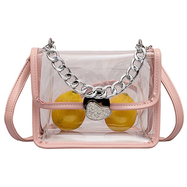 

jelly handbag new fashion girl bag transparent chain handbag shoulder bag summer beach