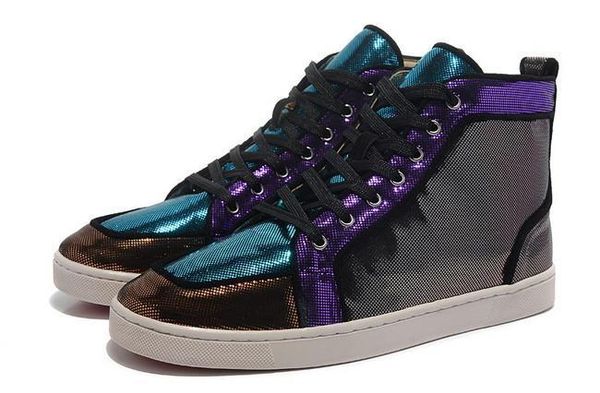 

black horsehair red bottom sneakers luxury designer high skate sneakers men women casual shoes brand new wholesale price 36-46