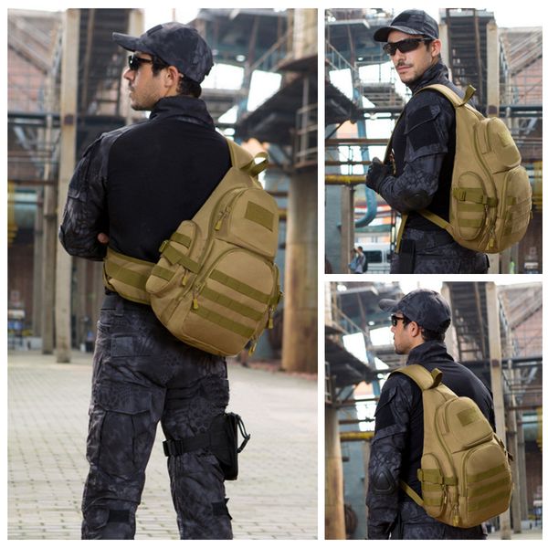 

20-35l tactical sling bag waterproof shoulder sports bag tactical backpacks camping outdoor single belt chest pack